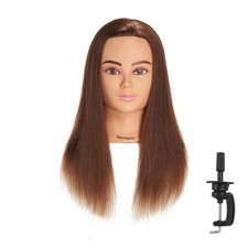 Human Hair Mannequin Head 20"22" for Training and Practice