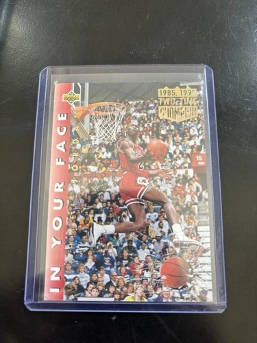 Upper Deck 1992 Michael Jordan In Your Face #453 Chicago Bulls Slam Dunk Card
