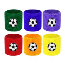 6Pcs Kids Sports Wristbands Colorful Cotton Wristband Sweatband For Children Wri