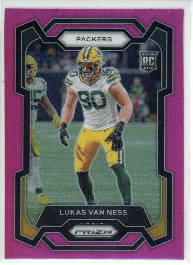 2023 Panini Prizm Lukas Van Ness Pink Prizm RC #336