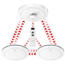Wireless Interlinked Smoke and Heat Alarm Scotland Bundle with 10-year