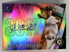 2017 Bowman Chrome CLASS OF 2017 REFRACTOR AUTO Kevin Merrell  216/250
