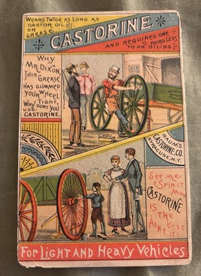 1884 Castorine Trade Card w/Fire Department Officer Endorsements NYFD CHI PHI