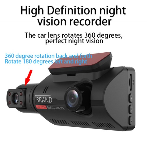 3 inch Car DVR G-sensor Front+Inside Camera Driving Video Recorder Touch Screen - Picture 4 of 15