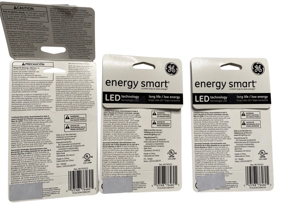 GE Energy Smart LED Party Bulbs Blue 1W Medium Base 12000hrs Pack Of 3 Home - Image 2 of 4
