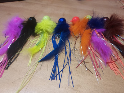 1 oz  7 Pack  Round Head Twitching Jig with Sickle Hook Walleye & Salmon