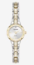 Armitron Women Two Tone Round Diamond Stainless Steel Watch 75-5943SVTT+Free LCD