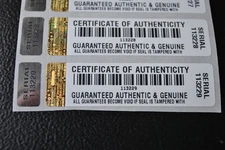 COA Certificate Authenticity Security Labels x 500 VOID + Side Label + Serials
