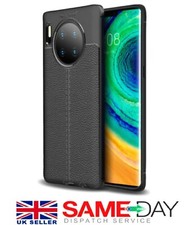 Protective Case For Huawei Mate 30 Leather-Style Cover LeatherCase -Black UK