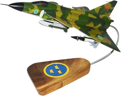 Sweden Air Force Saab 37 Viggen Camo Desk Top Display 1/48 Jet Model SC Airplane - 第 2/9 張圖片