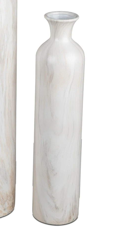 Deko Bodenvase MARMOR rund H. 52cm creme braun Keramik Formano