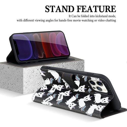 Folded Wallet Leather Personalised Case Cover For iPhone 16 Pro Max 13 12 15 14 - Picture 77 of 96