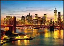 New York at Night - Chart Counted Cross Stitch Patterns Needlework DIY 14 ct