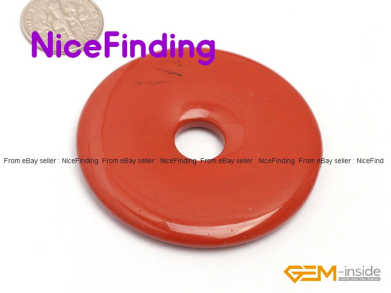 50 мм круглый пончик кольца драгоценных камней ожерелье кулон для ювелирных изделий делая бисер 1 шт. - Изображение 4 из 4