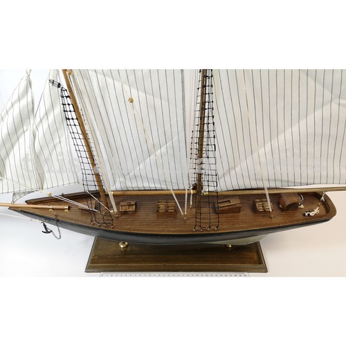 WINDJAMMER VOILIER MODÈLE 2 MASTER BATEAU MODÈLE SUPPORT BOIS HAUTEUR 74 CM SY30 - Photo 5/6