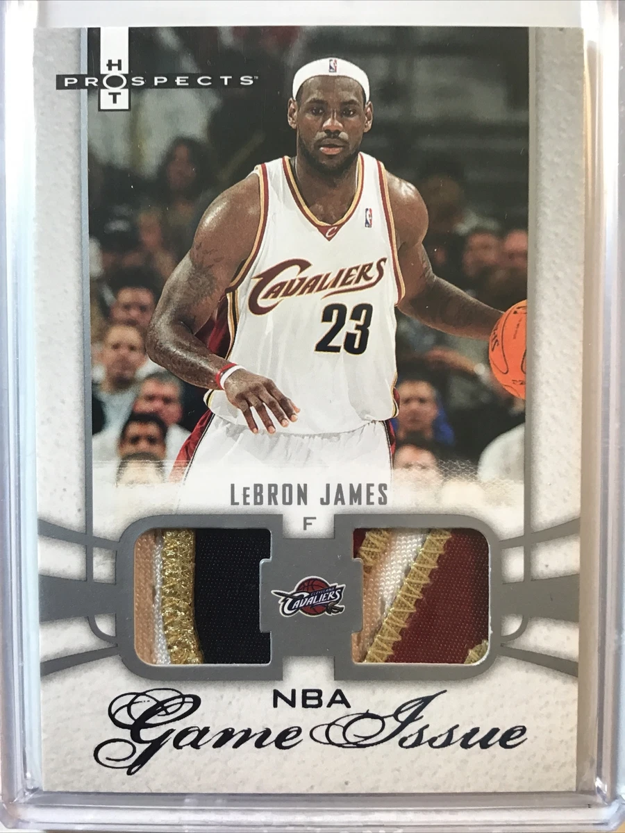 LEBRON JAMES Game Used JERSEY PATCH Card 05/10 2007-08 UD Hot Prospects Cavs🔥