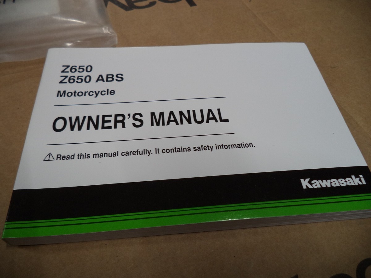 Kawasaki OEM New owners manual 99987-1928 Z650 #7460 | eBay
