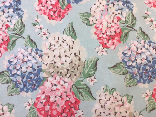 52cm x 46cm Wide Cath Kidston Hydrangea Blue cotton Duck new Blossom Floral - Picture 6 of 11
