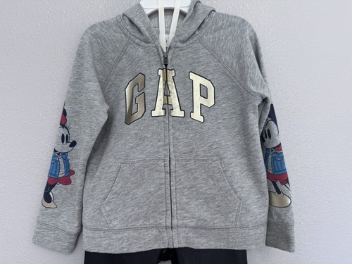 Gap Kids Disney Mickey & Minnie Mouse Hoodie Sz 4 With 4-5 Mettalic Leggings - Picture 3 of 15