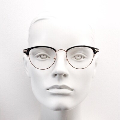90er Vintage Halbgestell Cat Eye Brille. 50er, 60er Jahre Design mit klaren Gläsern. Neu ohne Etikett