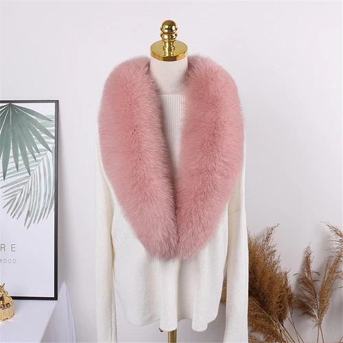 100CM Real Fox Fur Scarf Collar Women Winter Neck Warm Fox Scarves Unisex Shawl - Bild 40 von 47