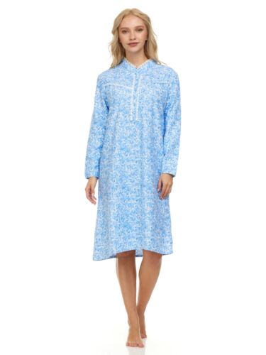 662 Women Nightgown Sleepwear Pajamas Female Long Sleeve Sleep Dress Nightshirt