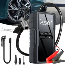 99800mAh Car Jump Starter Booster Jumper Box Tire Inflator Compressor Air Pump
