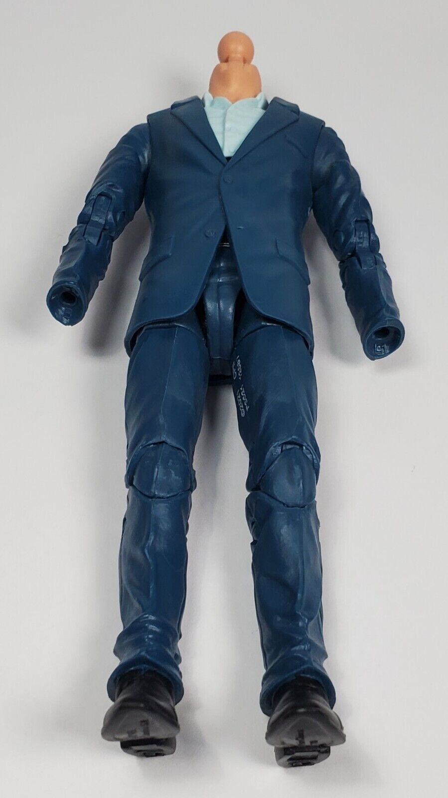 MARVEL LEGENDS BLUE SUIT BODY ONLY OPEN COLLAR MALE CUSTOM KITBASH FIGURE  PART