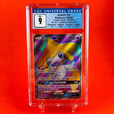 Pokemon Jirachi GX CGC 9 Unified Minds 79a/236 Full Art Holo