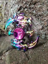 Rainbow Metal Fidget Spinner Oil Slick Toy Kids Adults ADHD EDC Girls Boys     