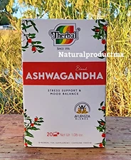 Te de Ashwagandha Tea ✅Herbal 100% Natural Stress Relief 20 Teabags by Therbal
