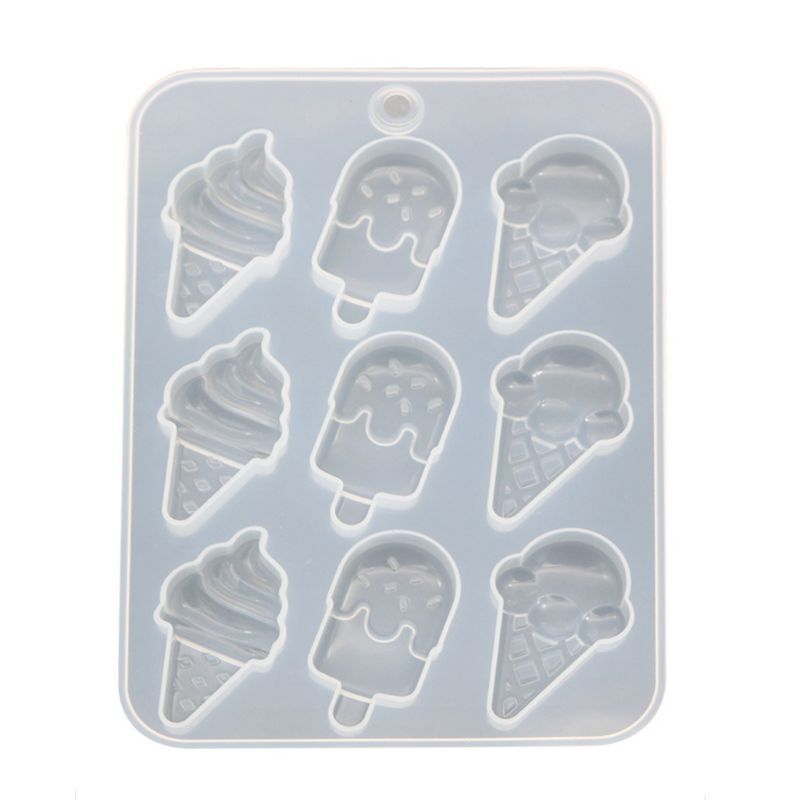 3D Ice Cream Earring Silicone Molds Resin Pendant Jewelry Making Tool