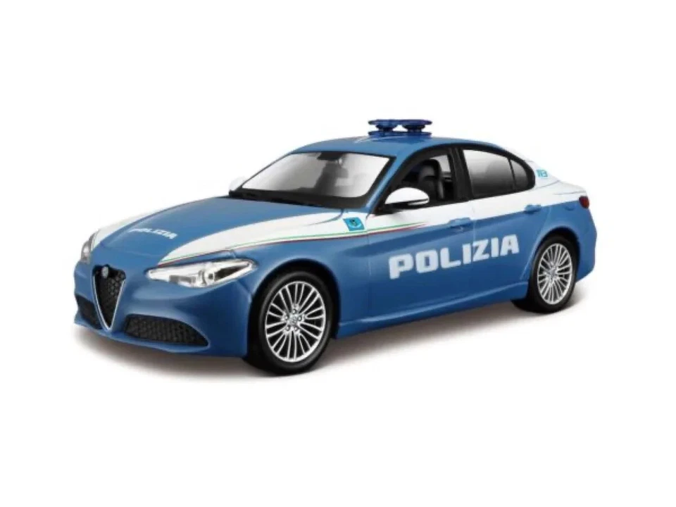ALFA ROMEO GIULIA POLIZIA 1:24 Modellino Bburago - Immagine 4 di 4