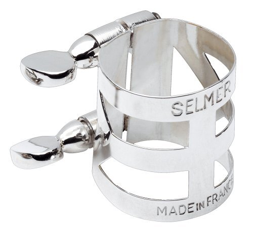 Selmer Alto Saxophone Ligature Silver Plated Finish [Metal Mouthpiece Only]-image