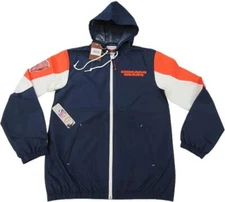 New Chicago Bears Men Mitchell & Ness Light Weight Zip Windbreaker Jacket $95