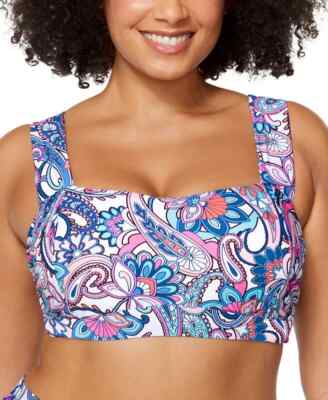Raisins Curve Women's Plus Size Jamaica Bikini Top El Paseo Multi 16W NWT