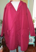 Best Medical L/S Lab Coat Snaps side Vents 3 Pocket 43" Length Burgundy Sz 4X