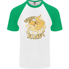 Weirdy Beardy Funny Bearded Dragon Mens S/S Baseball T-Shirt