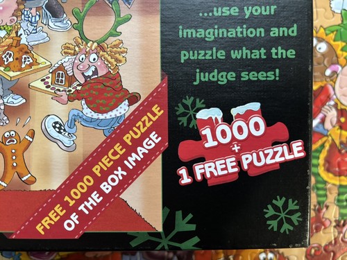 Wasgij Christmas jigsaw No.18 - Gingerbread Showstopper! 1000 Pcs X2 Puzzles - Picture 2 of 4