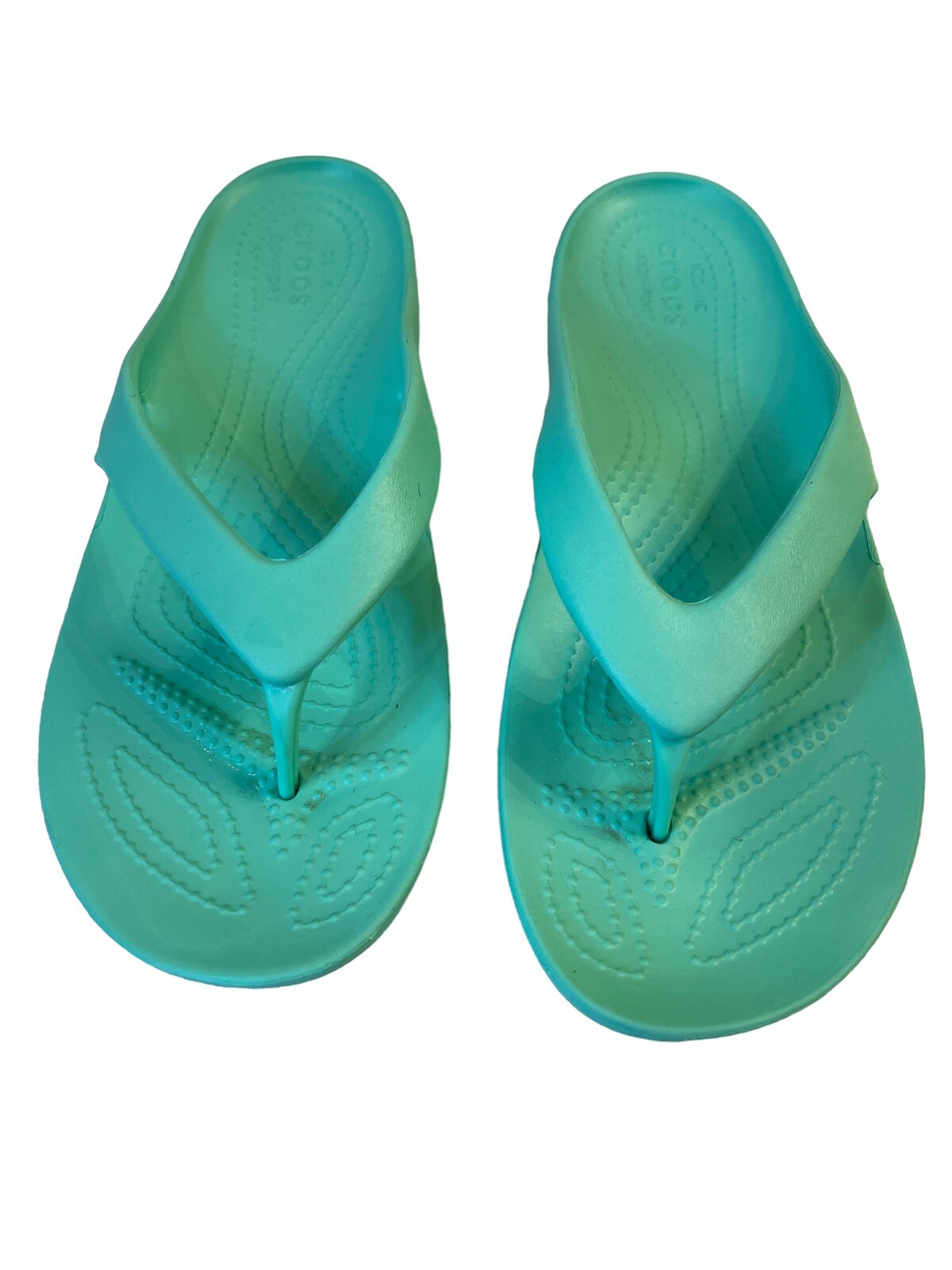 CROCS ICONIC MINT GREEN FLIP FLOP SANDALS, WOMENS SIZ… Gem