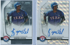 Sherten Apostel 2020 Bowman Sterling Prospect Auto Base & Wave Refractor #'d/125