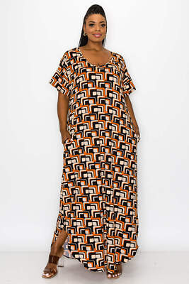 plus size maxi dress with pockets Folunsi Women Plus Size Dresses Short Sleeve Loose Ribbed Casual Long Maxi Dresses with Pockets L-4x, Women's, Size: 2XL, Red