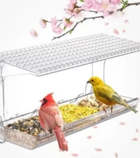 Clear Window Bird Feeder For Outdoors Mounted With Strong Suction Cups