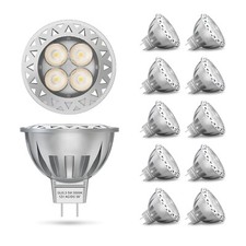 10x 5W MR16 Bi-pin LED Bulb, 35W Halogen Replacement, 12V 450lm 5500K White