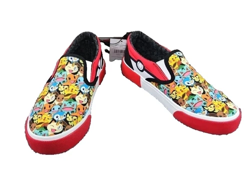 Pokémon Little Kids size 13 Slip-on Sneakers color multicolor NEW - Picture 3 of 17