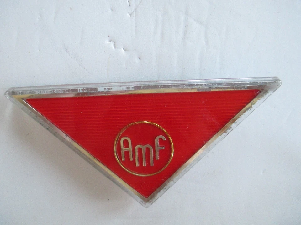 Винтаж 1970-е? AMF боулинг аллея эмблема значок логотип треугольник 02A6 - Изображение 3 из 4