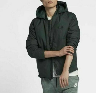 Nike Down Fill Zip Pocket Winter Water Repellent Hooded Bomber Herren Gr. S M L 