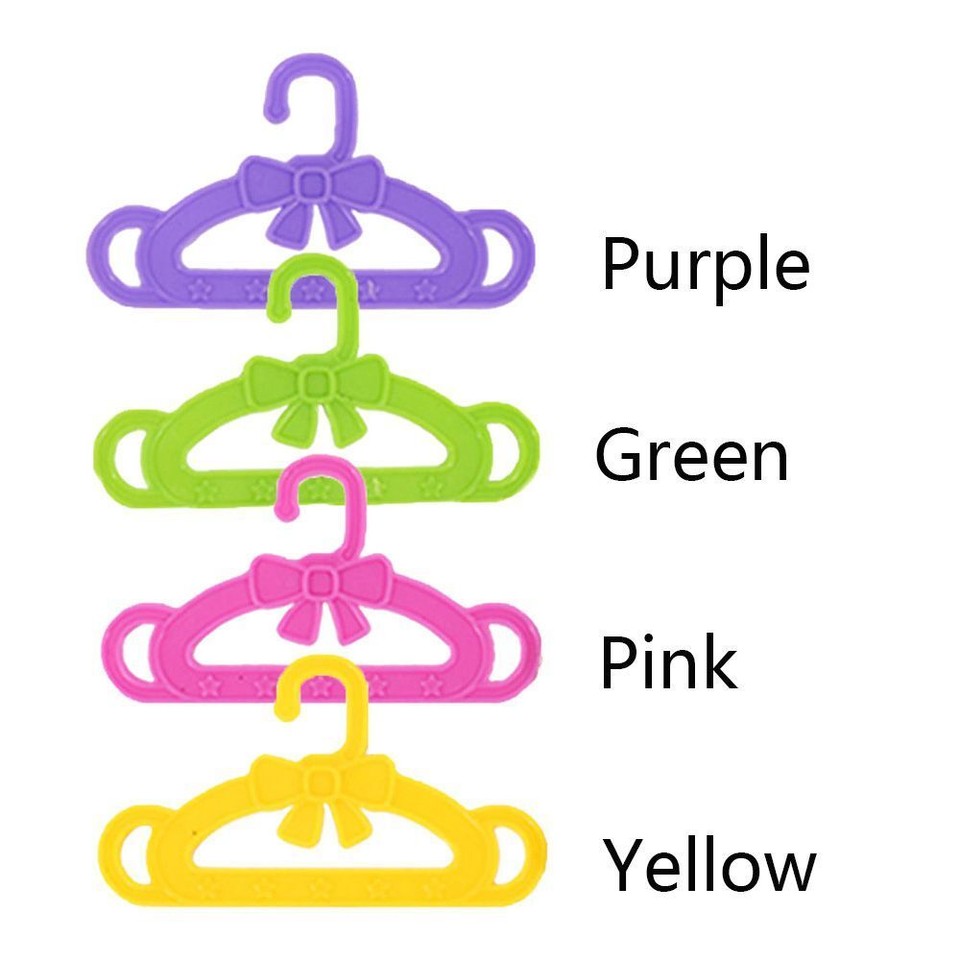 Cute Girls Doll Doll Hangers Mini Hangers Plastic Doll Dress Clothes