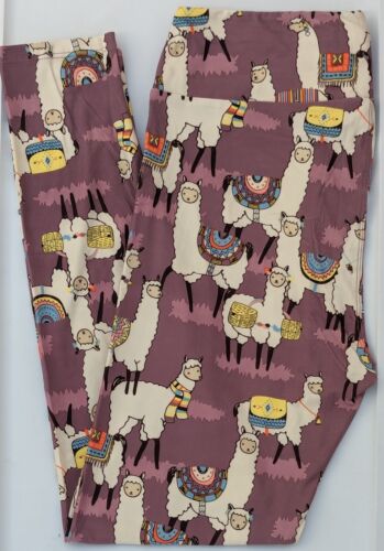 TC LuLaRoe Tall & Curvy Leggings Very Cute Llama Animal Print NWT R01 - Picture 1 of 6