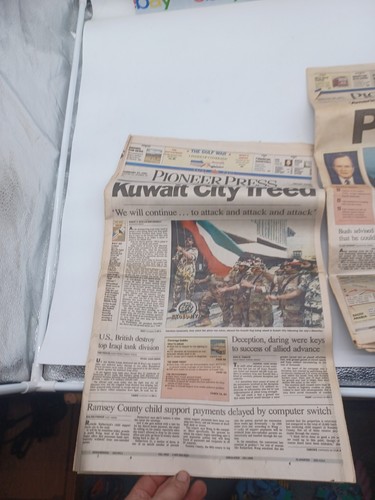 Febrauary 27th&28th 1991 Pioneer Press News Papers Vtg - Picture 3 of 8